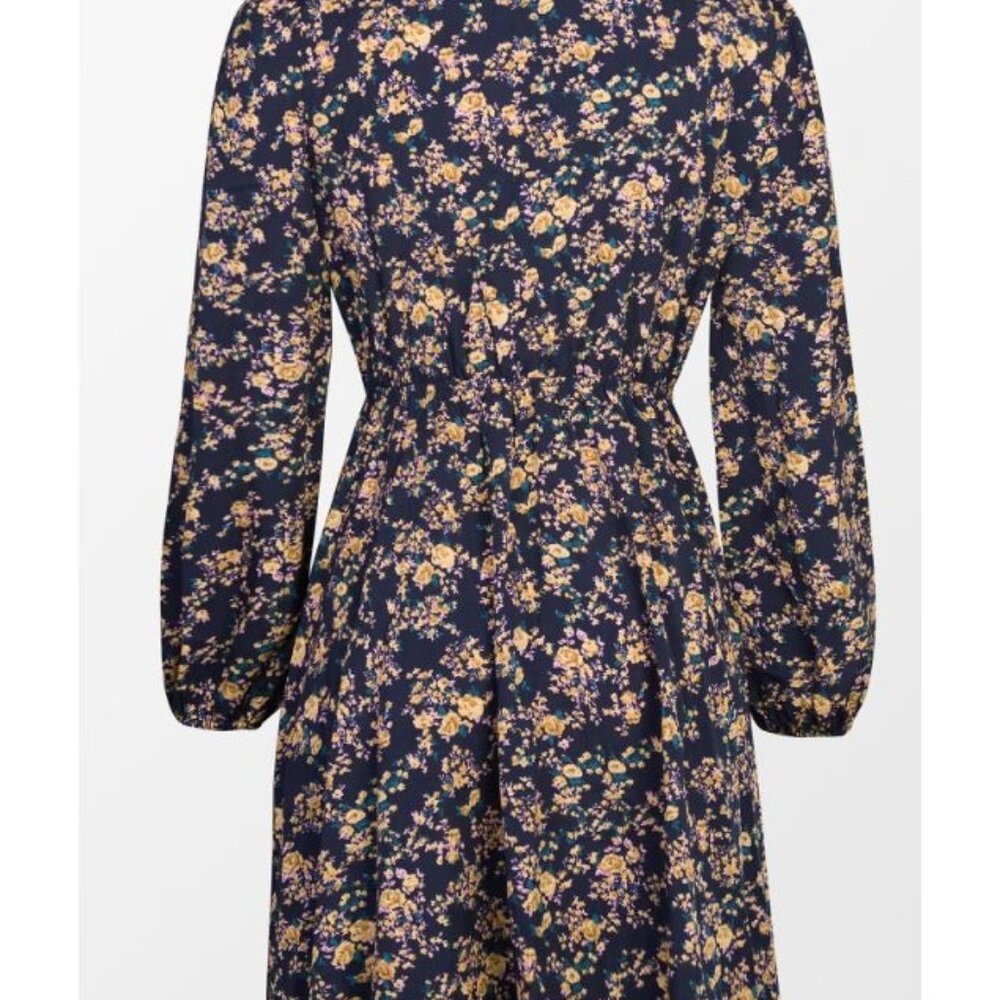 Cupshe Women's Long Sleeve Elastic Waist Ditsy Floral Dress Small - Picture 6 of 8